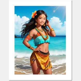 Beautiful Hawaiian Girl Posters and Art